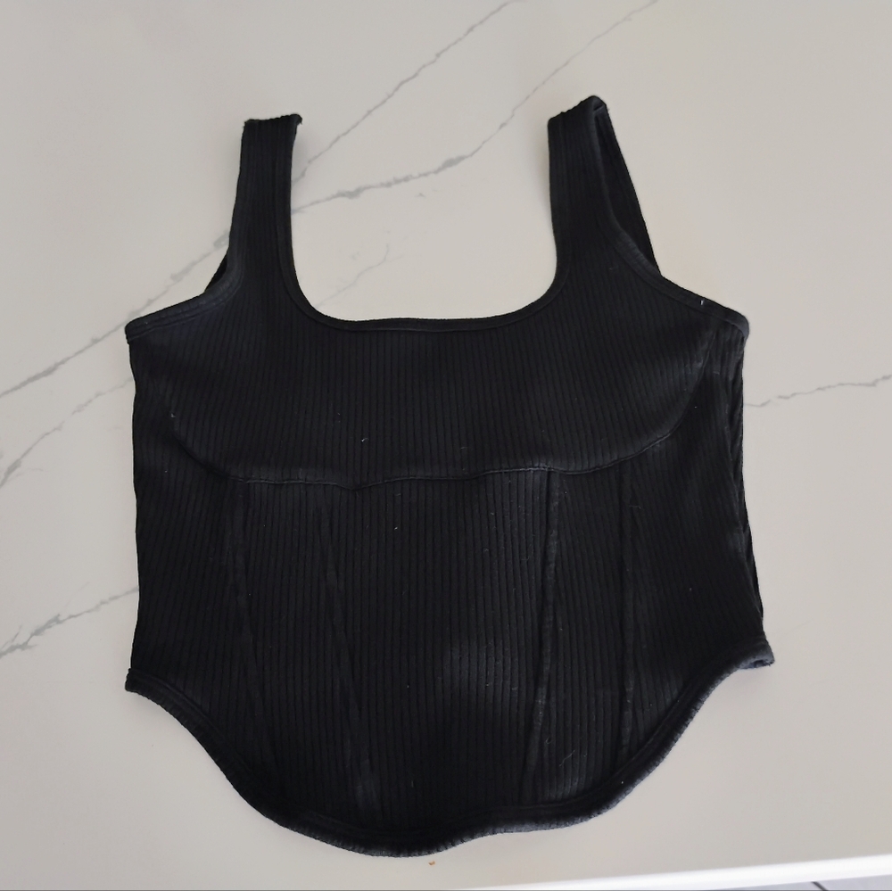 COPY - Victoria's secret PINK black bralette corset top